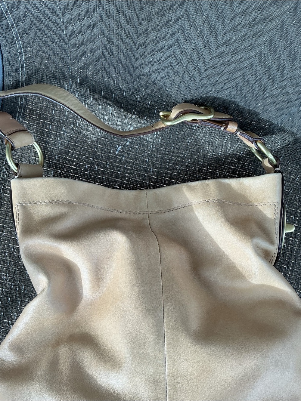 Coach Vintage Camel Tan Leather PEYTON Shoulder Bag 14502 - Picture 7 of 11